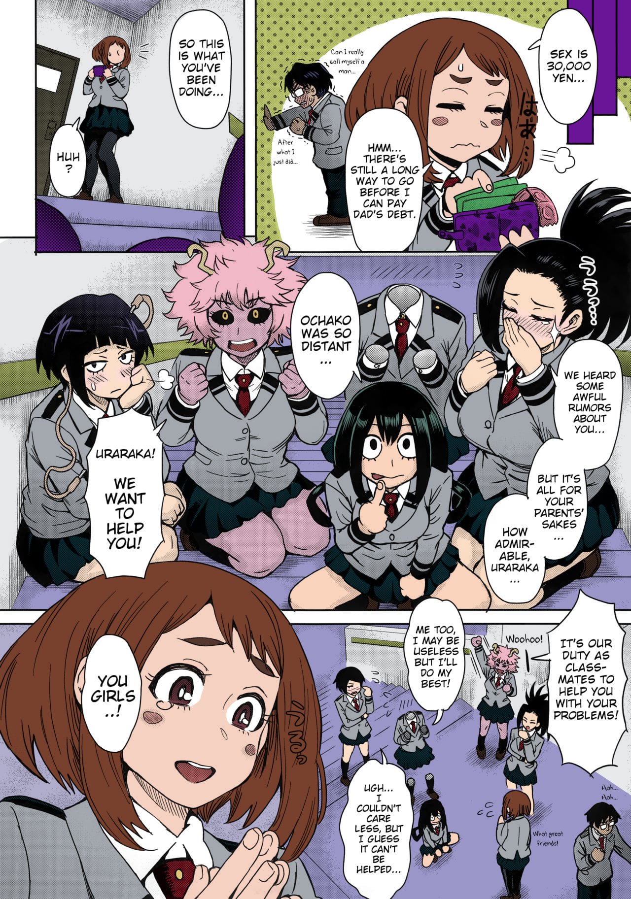 [Colorized] Uraraka Ura Fuzoku Uraraka’s Behind the Scenes Prostitution - 10