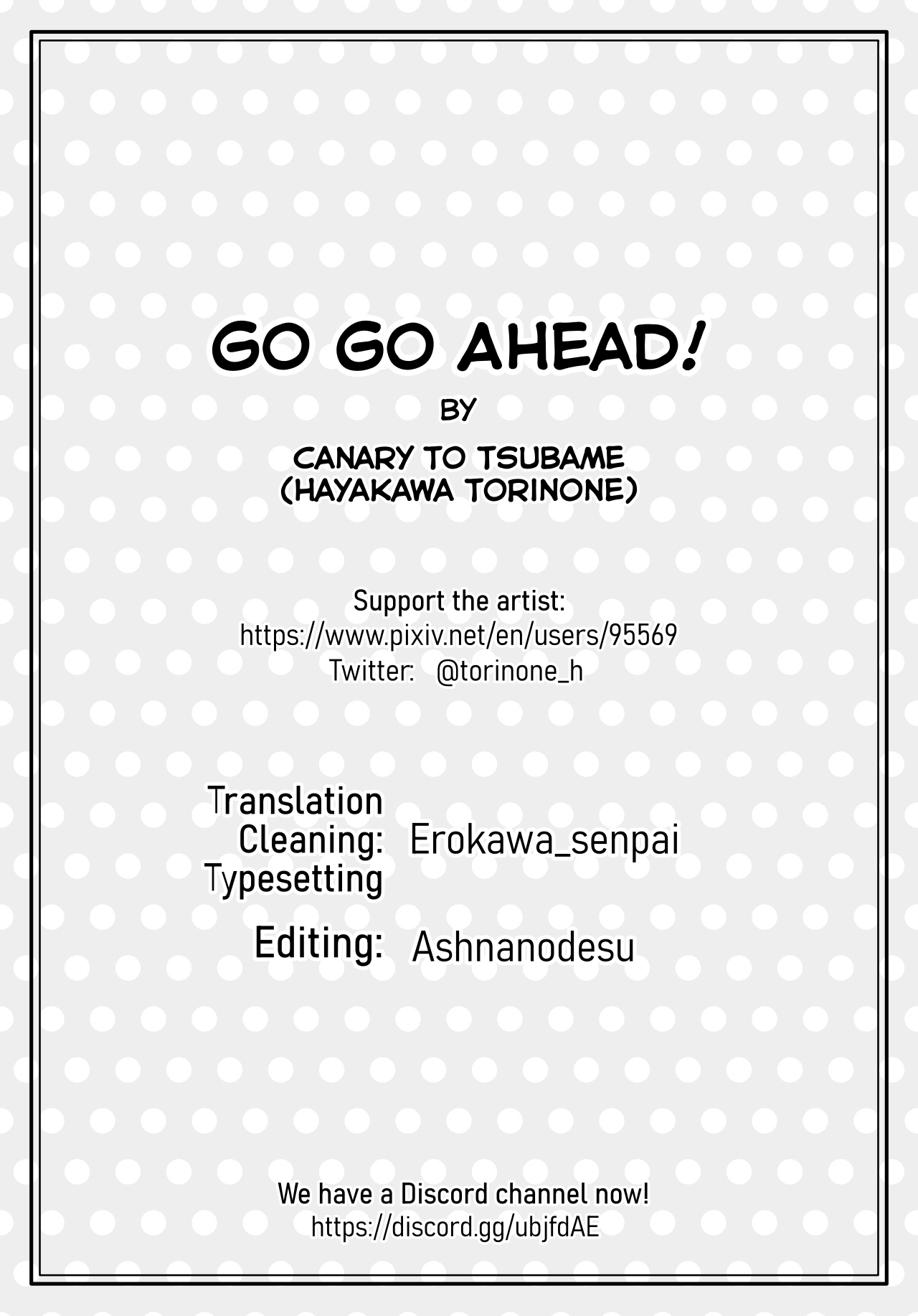 Go Go Ahead – Canary to tsubame - 29