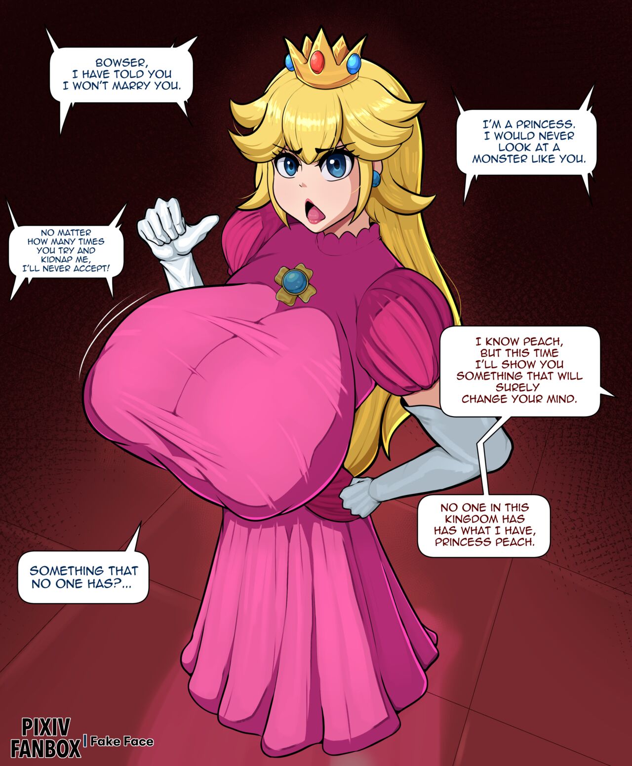 Princess Peach x Bowser – Fake Face - 1