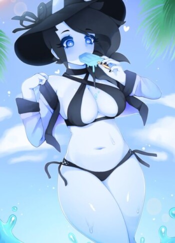 Spooky Having A Wardrobe Malfunction On The Beach – Ahegaokami 22