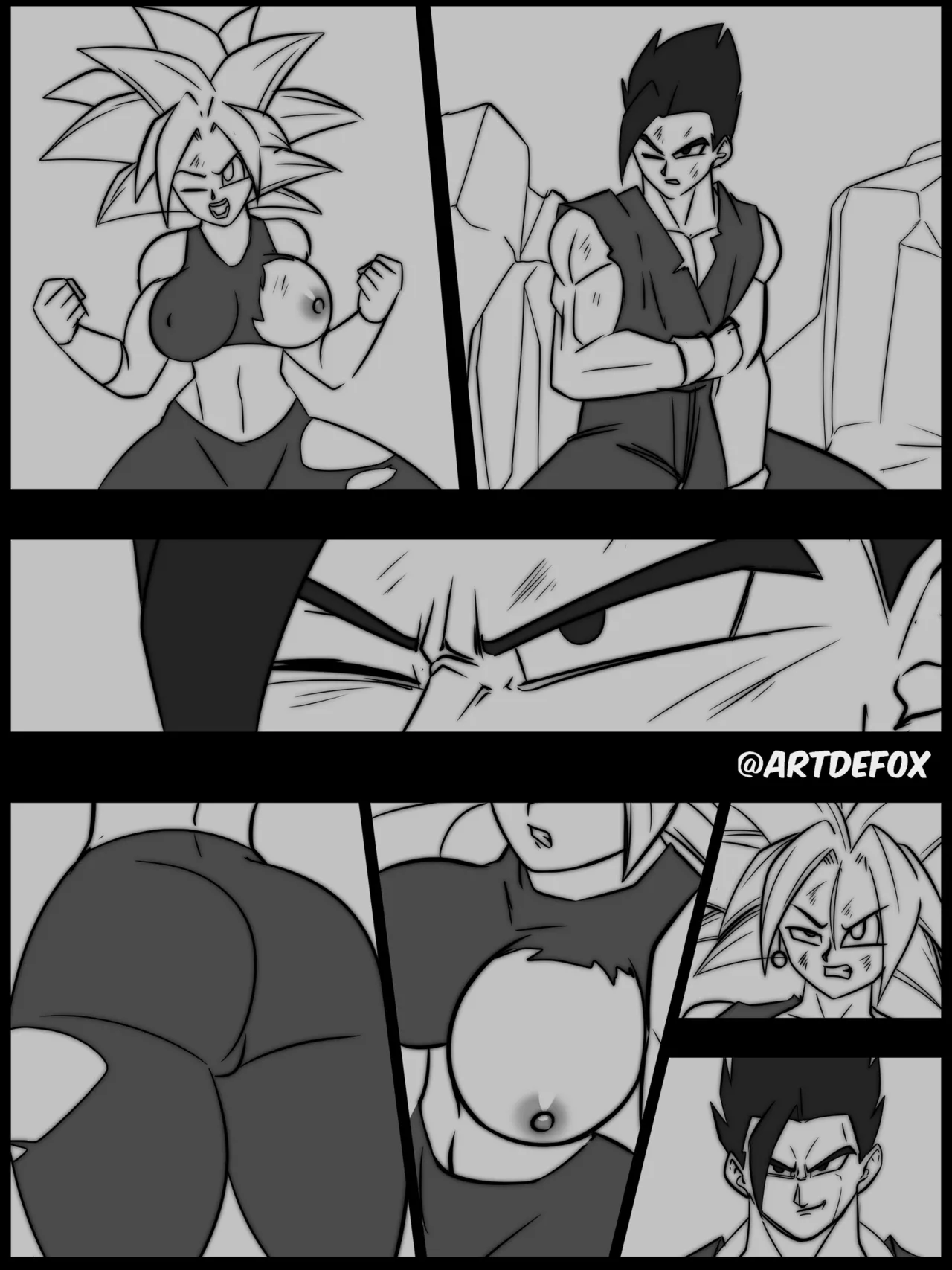 Gohan Tearing Kefla Up – Artdefox - 3