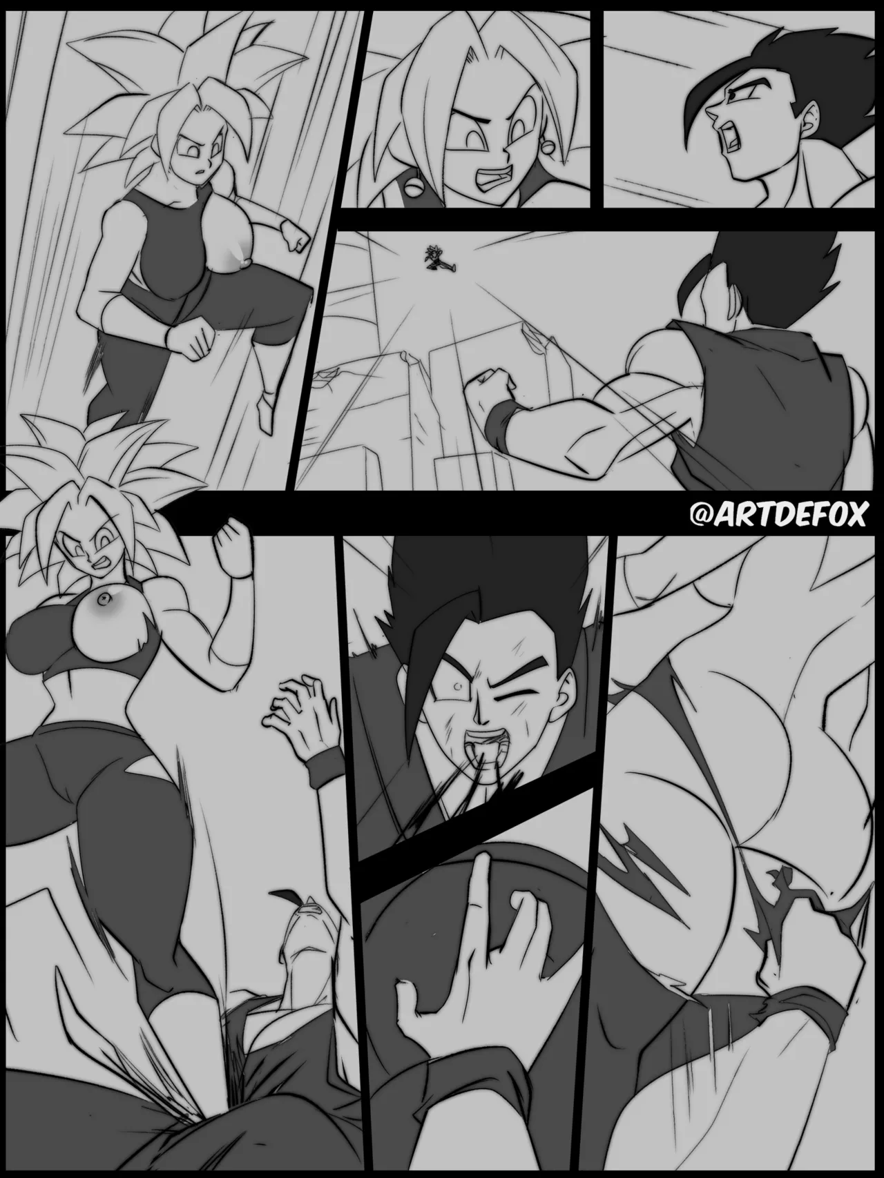 Gohan Tearing Kefla Up – Artdefox - 4